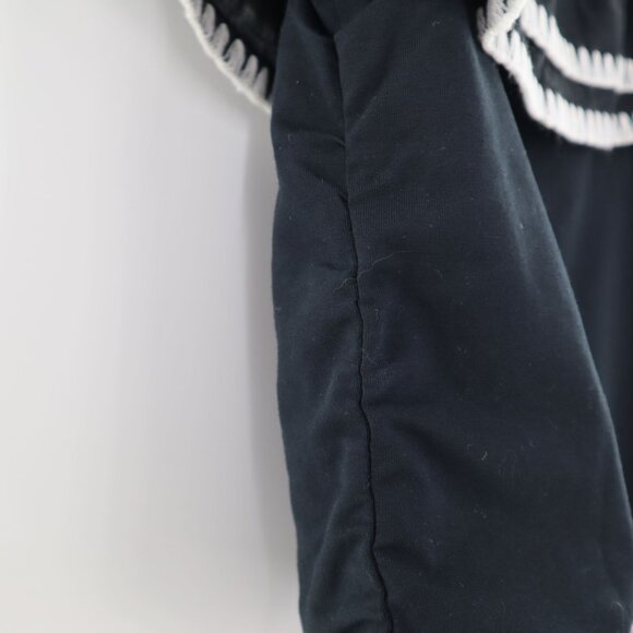 J. Crew Ruffle Top Womens XXS Black Boho Romantic Feminine Resort Vacation NWT - Picture 7 of 12